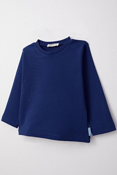 Breeze 1-4 Years Boy Saks Blue Long Sleeve T-Shirt