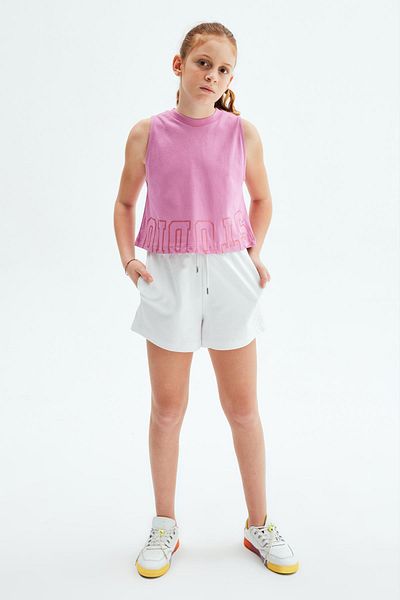 Tyess Bg Store Girl's White Shorts 23psstj4101