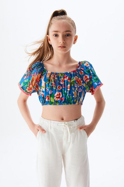 SWATSKY Bg Store Fată Crop Top cu model 23ss2sw6617