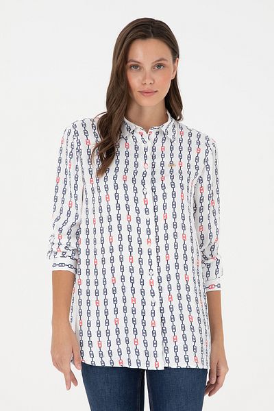 U.S. Polo Assn. Γυναικείο Κρεμ μακρυμάνικο πουκάμισο 50296177-vr071