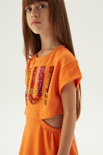 Tyess BG Store Girl's Orange Dress