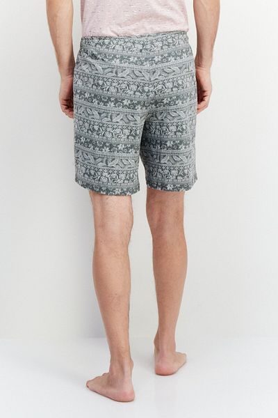 Caribbean Joe Men Allover Print Drawstring Sleepwear, Grey
