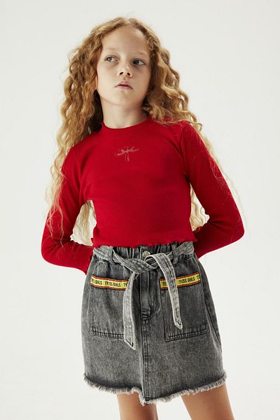 Tyess Bg Store Girl's Red T-Shirt 23Fw0Tj4513