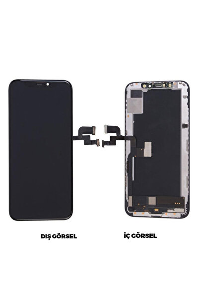 Teknonet شاشة LCD تعمل باللمس متوافقة مع هاتف Apple Iphone Xs - أسود