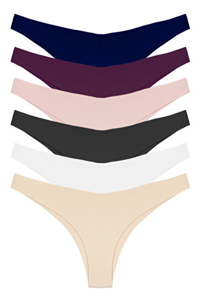 Cottonhill Alapvető, nem gyártható lézerrel vágott brazil bugyi, 6 csomag - 3