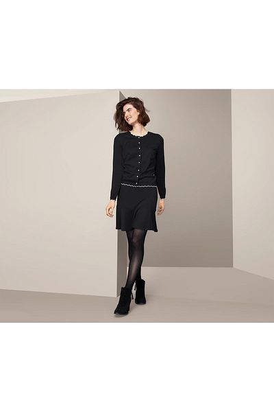 Tchibo Women Plain Midi Skirt, Black