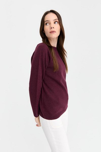 Desen Triko Κλασικό μάλλινο πουλόβερ - Crew Neck, K. Plum, Γυναικείο