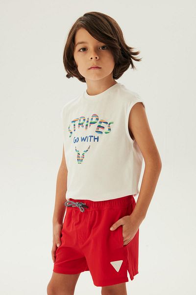 Nebbati BG Store Pantaloni scurți roșii pentru băieți