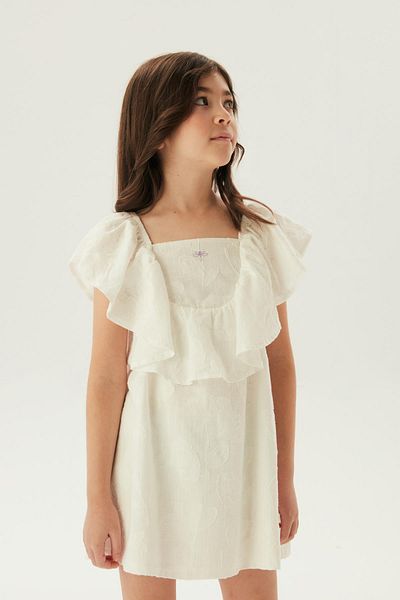 Tyess Bg Store Girls White Dress