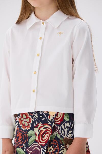 Tyess Bg Store Kız Çocuk Ekru Gömlek