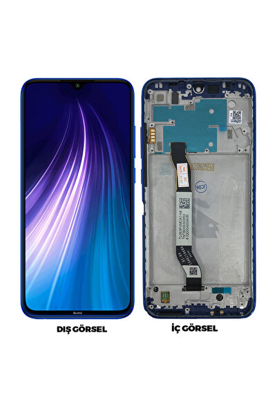 Teknonet Xiaomi Redmi Note 8 Uyumlu Lcd Dokunmatik Ekran Çıtalı - Mavi