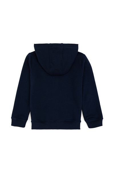 U.S. Polo Assn. Тъмносин базов суичър с цип за момче 50289144 -Vr033
