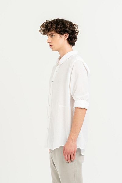 GMG FIRENZE Fırenze White Men's Shirt - Regular Fit, Shirt Collar ZR24MSS02252