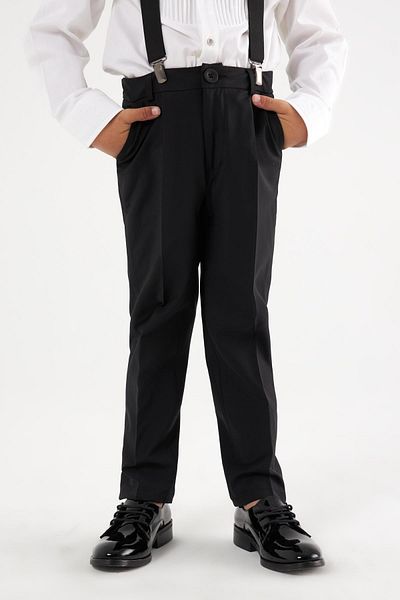 Nebbati Bg Store Boy's Black Trousers Ns23ssn3212