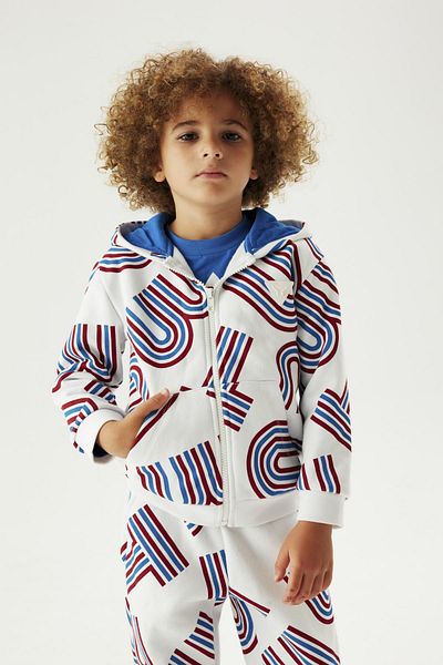 Nebbati Bg Store Boys' Patterned Tracksuit Top 23Fw0Nb3428