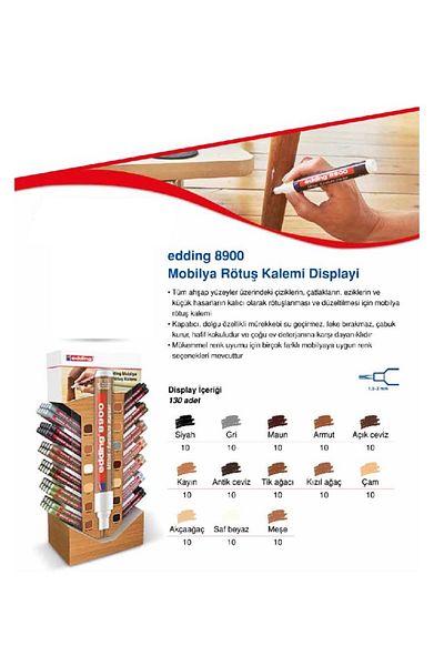 Edding 8900 Furniture Touch up - 130 Pieces Pen and Stand
