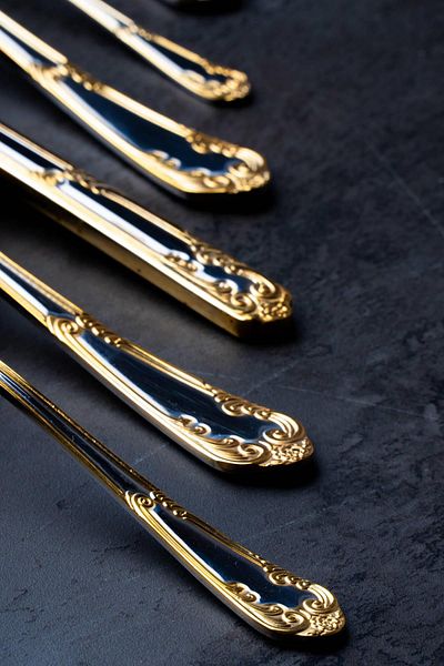ACAR Florence 72 Piece Fork Spoon Knife Set - Gold