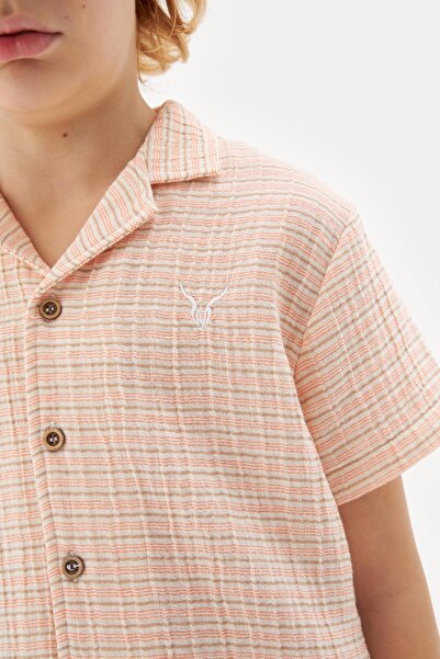 Nebbati Bg Store Erkek Çocuk Desenli Gömlek 23ss2nb3618