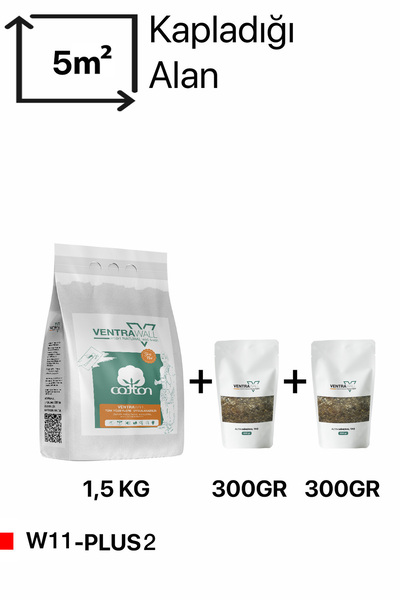 Ventrawall Isı Ve Ses Yalıtımlı Sürülen Altın Mineral Taşlı Beyaz Duvar Kağıdı | W11-plus2 | 1,5 Kg | 5m²