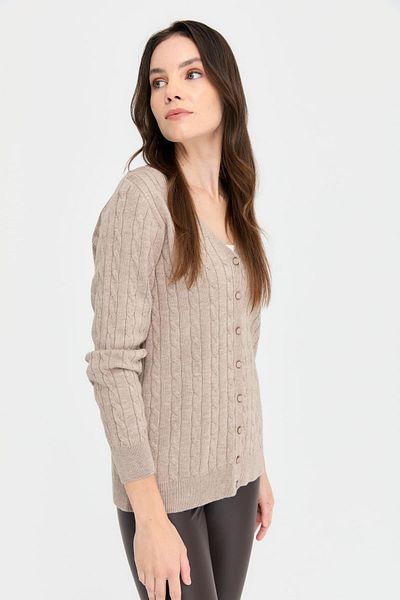 Desen Triko Cardigan de damă fără cusături împletit cu decolteu în V - nurcă