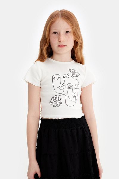 Tyess Bg Store Girl Ecru Tshirt 23ss0tj4517