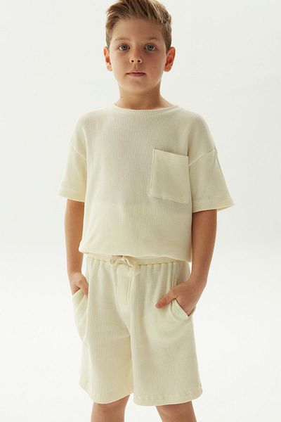 Nebbati Bg Store Boy's Ecru Shorts