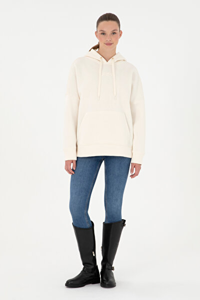 U.S. Polo Assn. Dámská krémová mikina s kapucí 50292370-VR071