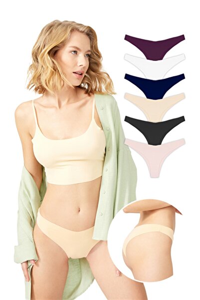 Cottonhill Alapvető, nem gyártható lézerrel vágott brazil bugyi, 6 csomag - 3