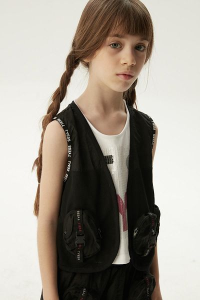 Tyess BG Store Girl's Black Vest