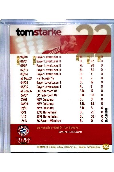 Panini Tom Starke 2013Card