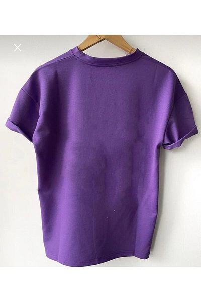 Moda Işık Μπλουζάκι Unisex Purple Oversize