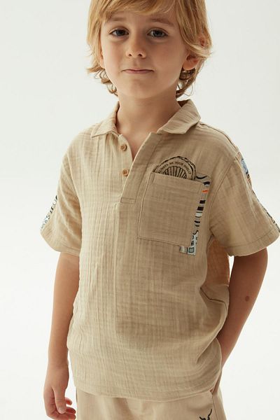 Nebbati BG Store Boy's Beige T-Shirt