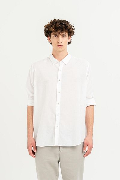 GMG FIRENZE Fırenze White Men's Shirt - Regular Fit, Shirt Collar ZR24MSS02252