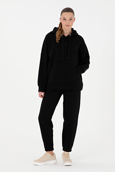 U.S. Polo Assn. بنطال رياضي أسود نسائي 50294753 -VR046