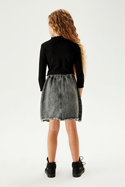 Tyess Bg Store Girl's Black T-shirt 23fw0tj4518