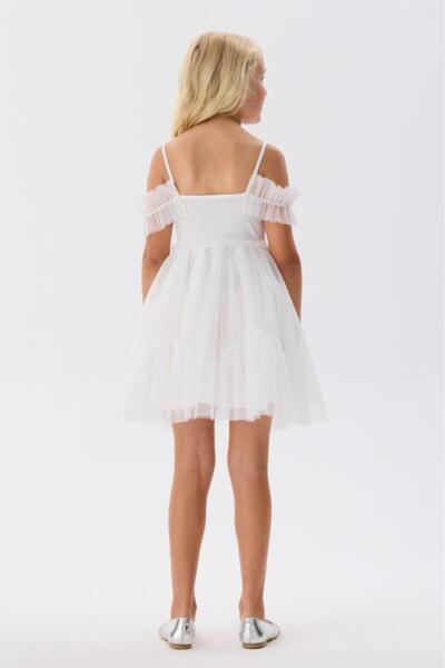 Tyess Bg Store Κοριτσίστικο Λευκό Φόρεμα