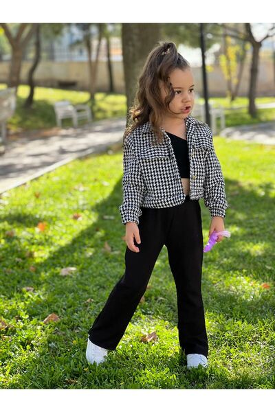 Süslüm Kids Crop Jacket and Trousers Set