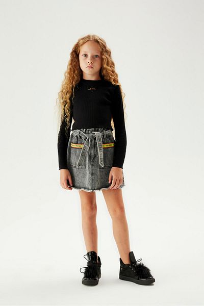 Tyess Tricou negru pentru fete Bg Store 23fw0tj4518