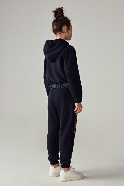 SWATSKY Bg Store Girl's Navy Blue Sweatshirt 23Fw0Sw1597