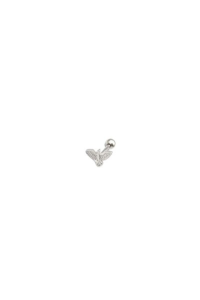 Güler Yüzlü Silver KUŞ ANKA GÜMÜŞ TRAGUS PIERCING - RODYUM BEYAZ