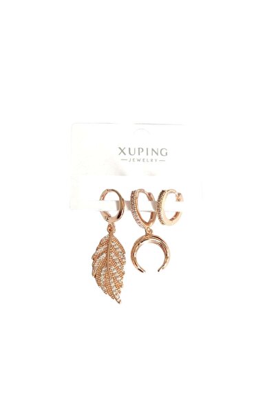 Güler Yüzlü Silver حلق حلقي من XUPING FEATHER COMBIN