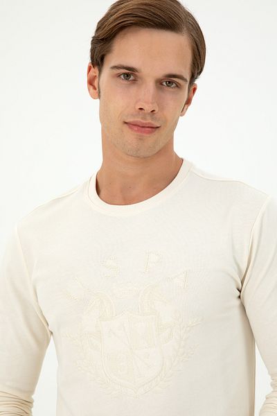 U.S. Polo Assn. Men's Cream Sweatshirt 50290582 -Vr071
