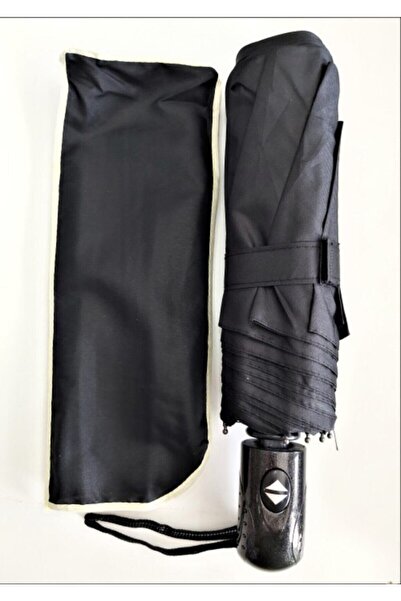 Umbrella Çukurova Park Şemsiye Siyah Tam Otomatik Rüzgarda Kırılmayan