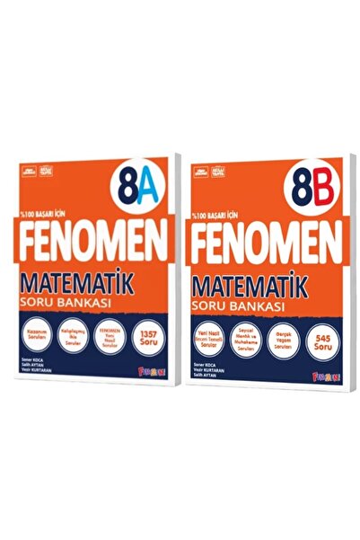 Fenomen Yayıncılık FENOMEN YAYINLARI 8. SINIF Matematik A+B Soru Bankası  (2 ...