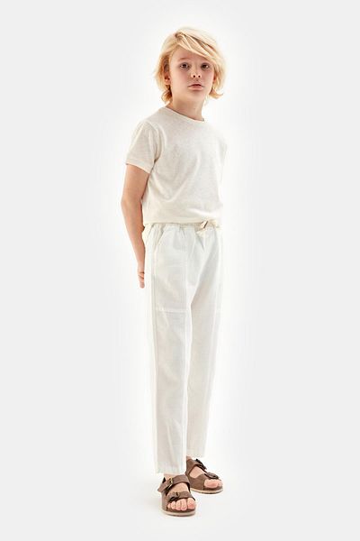 Nebbati Bg Store Αγόρια Λευκό Παντελόνι 23ss2nb3217