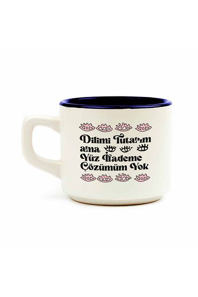PALTO TASARIM White Ceramic Venus Cup - Slice Consistence and Facial Expression Solution