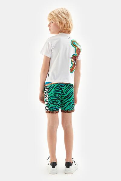 Nebbati Bg Store Erkek Çocuk Desenli Şort 23ss0nb3129