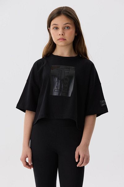 Tyess Tricou negru pentru fete Bg Store