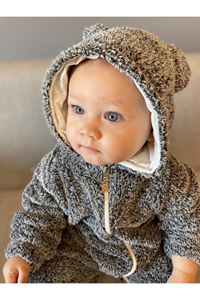 Minizade Wellsoft Plush Unisex Winter Baby and Kids Jumpsuit - Zippered Sleeping Costume