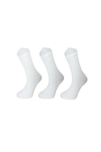 LOOKSOCKS Look Socks Unisex Tennis White 3-Pack Socks